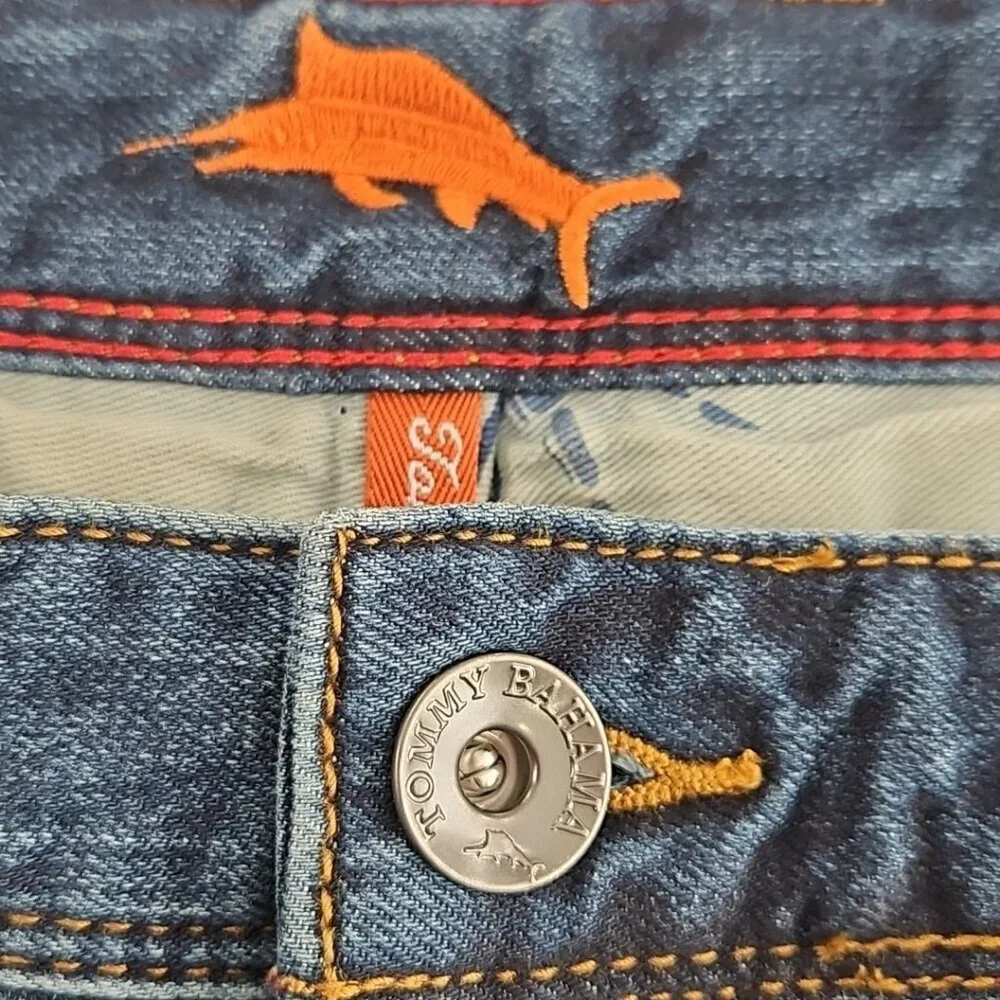 NWT Tommy Bahama Sand Drifter Jeans Men's 42x34 Dark Wash New Stretch‎ Straight